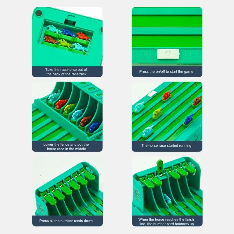 Jouet de course de chevaux sans bavure, jeu de société de course multi-cheval pour la famille et les amis, ensemble de jouets colorés pour jeu de soirée