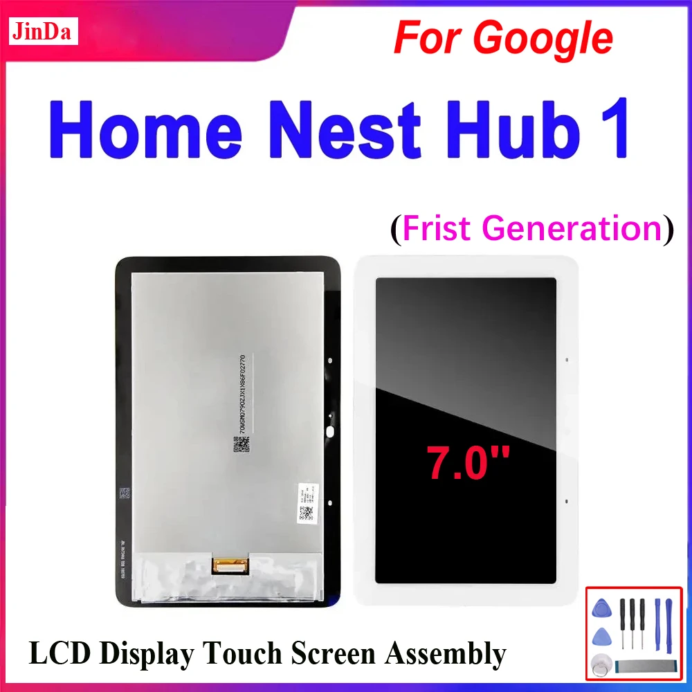 

7-дюймовый ЖК-дисплей AAA + для Google Home Nest Hub, ЖК-дисплей первого поколения, дигитайзер сенсорного экрана в сборе, запасные части для ремонта