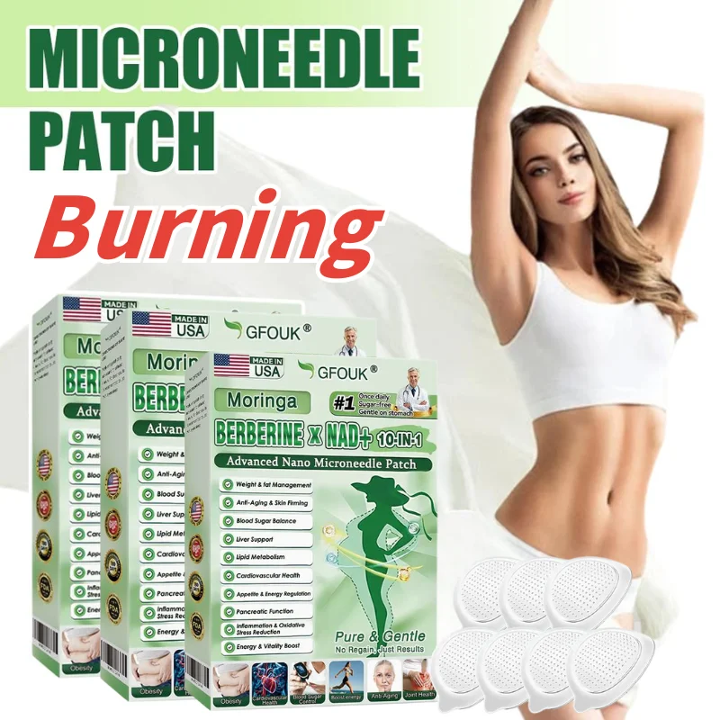 7pcs Nano Microneedle Patches For Promote Intestinal Digestion Natural Mild Slimming Patches With Long-lasting Fat Burning