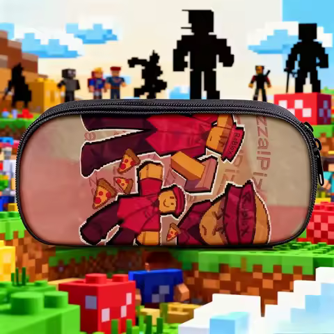 Hot 3D Game ROBLOX Stereoscopic Large Capacity Print Pen Case Portable Cute Cartoon Stationery Box Pencil Storage Bag Gifts