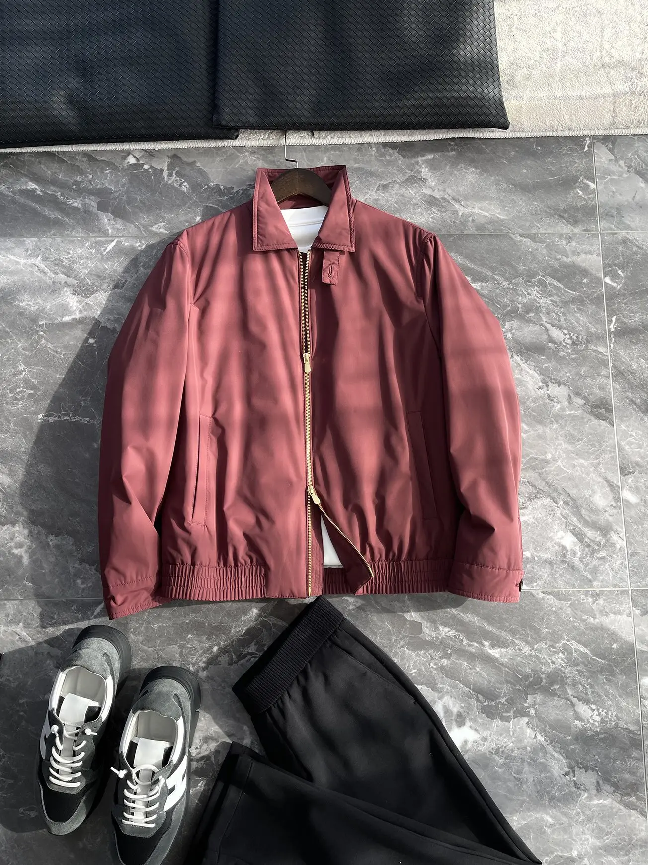 BC old money style early spring business stand-up collar top jacket men's casual simple coat