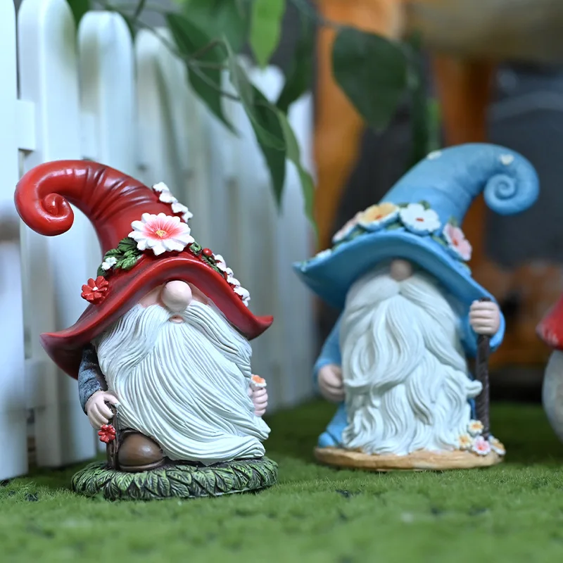 Gnomes Decorations For Home Farmhouse Resin Gnomes Decor Winter Table Christmas Faceless Whitebeard Dwarf Decorations Xmas Gifts