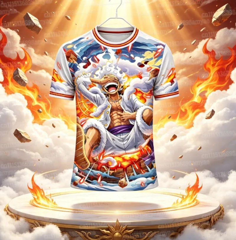 2026 'One Piece' Luffy Special Edition Football Jersey T-shirt, Suitable for FamilyMatching Quick Drying Tops Tee Shirts
