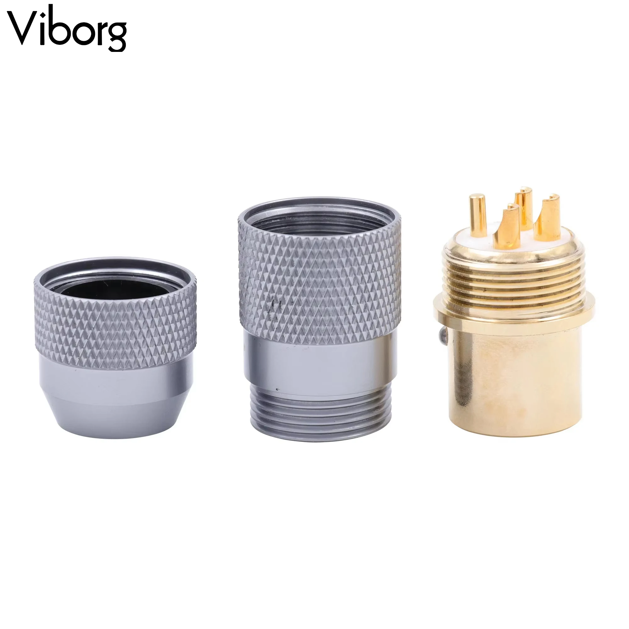 Viborg Premium XLR Male Connector 99.9998% Pure Copper Female Male XLR 3pin Jack Plug Terminal for MIC Headphone Cable Balance
