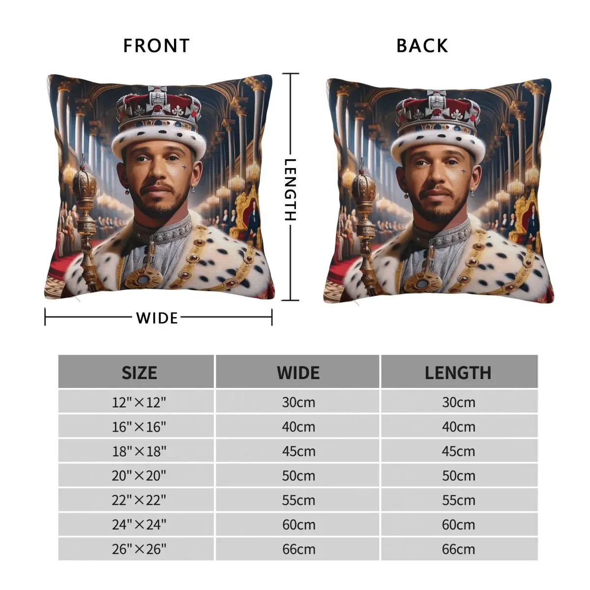 King Lewis Racing Driver Pillowcase Polyester Linen Velvet Printed Zip Decor Throw Pillow Case Home Cushion Case