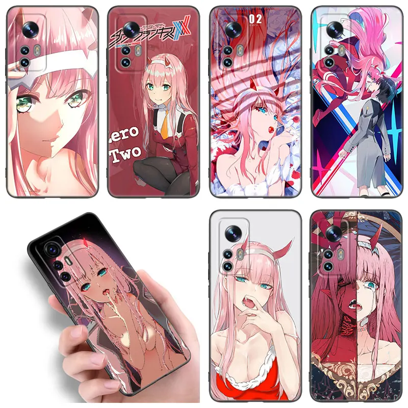 Zero Two Darling Phone Case For Xiaomi Mi 10T 11 12 Lite 11i 11T 12X 12S POCO F4 X3 X4 GT NFC F3 M3 M4 Pro 5G Soft Black Cover