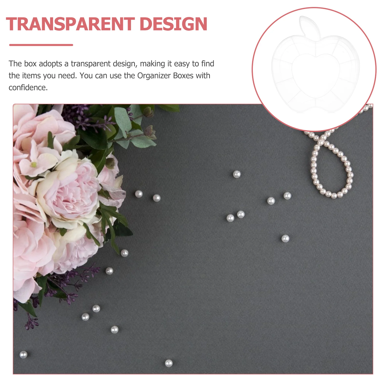 

3pcs Grid Organizer Boxes Transparent Craft Storage Bead Case Jewelry Holder Component Container Compartment Box For Nails