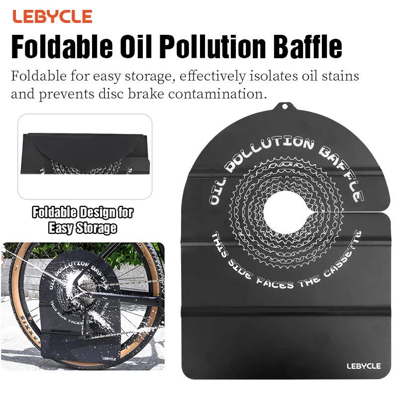 

LEBYCLE Folding Bike Oil Polution Baffle Bike Wash Disc Brake Cleaning Protection Cover Bike Disc Wash Cover Anti-Oil Baffle