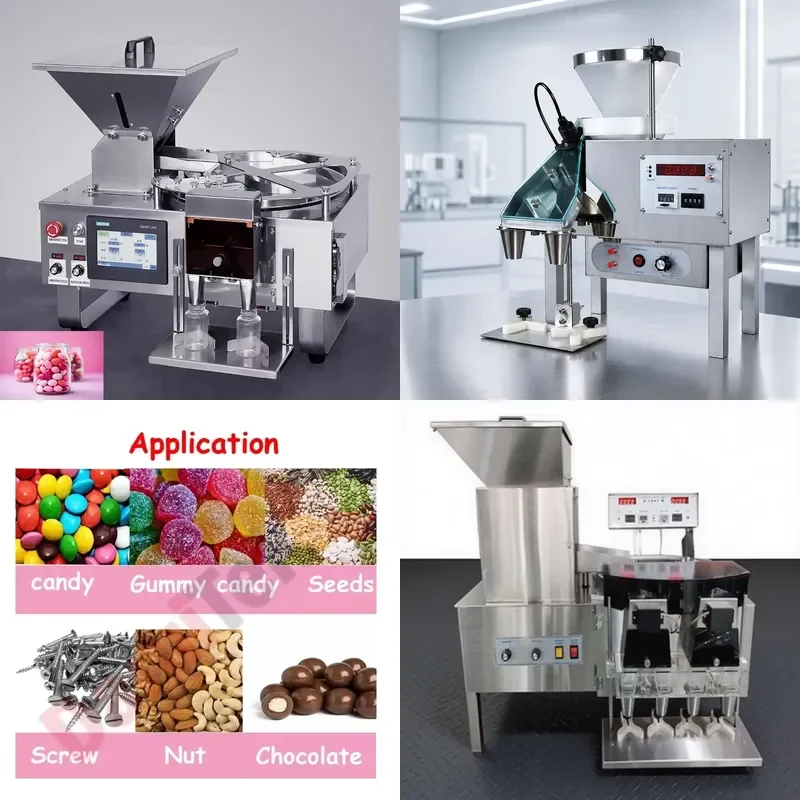 Portable Semi Automatic Electronic Fish Oil Counter Granular Gummy Vitamin Nut Seed Counter High Precision