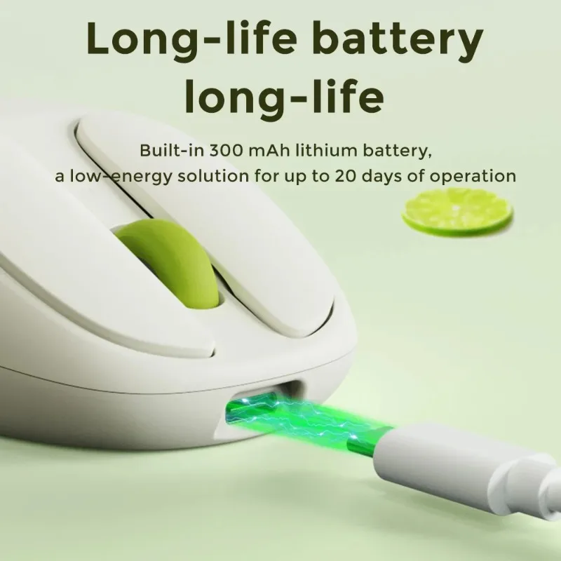 DAREU Wireless Mouse Dual Mode Bluetooth 2.4G Noise Mouse Suitable For Laptops Portable Mice High Aesthetics Cute Gift Giving