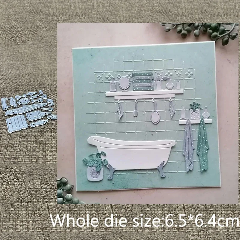 New Design Craft Metal stencil mold Cutting Die Bathroom bathtub towel scrapbook die cut Album Paper Card Craft Embossing