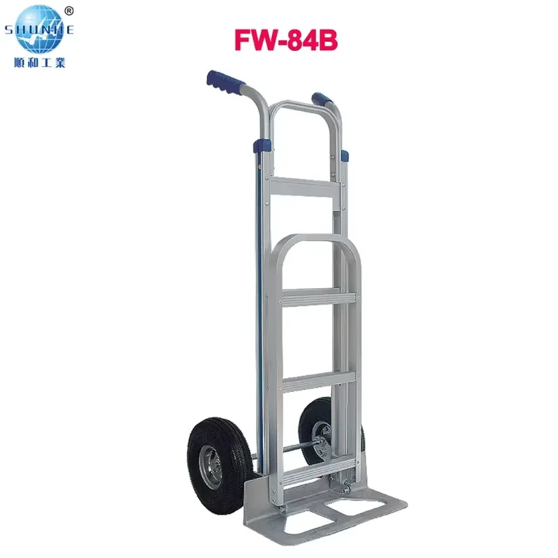 Industrial Aluminum Safety Hand Cart OEM Customizable 200KG Capacity Folding Design Two-wheel Durable Lightweight for