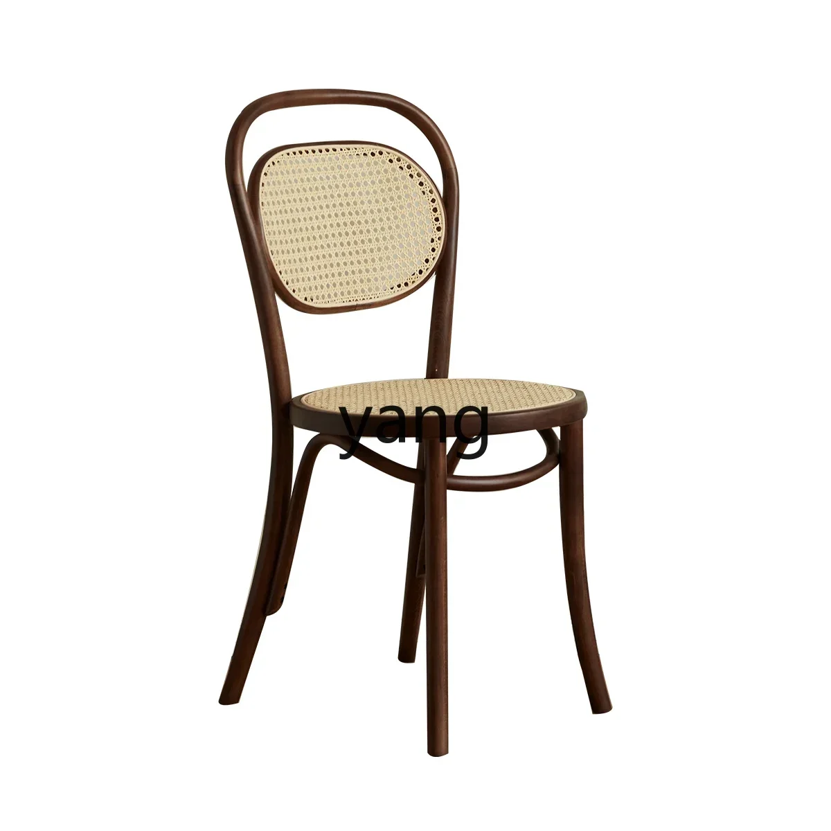 LTT modern simple home desk chair Nordic retro backrest Internet celebrity rattan chair