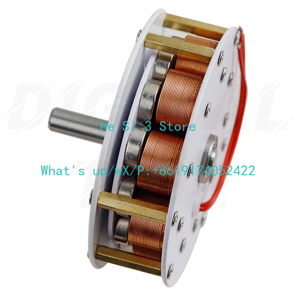 Mini Disc Iron Core Generator 50W 24V Strong Magnetic Low Speed Multi-pole Three-Phase AC Generator 100-650rpm 85mm*25mm
