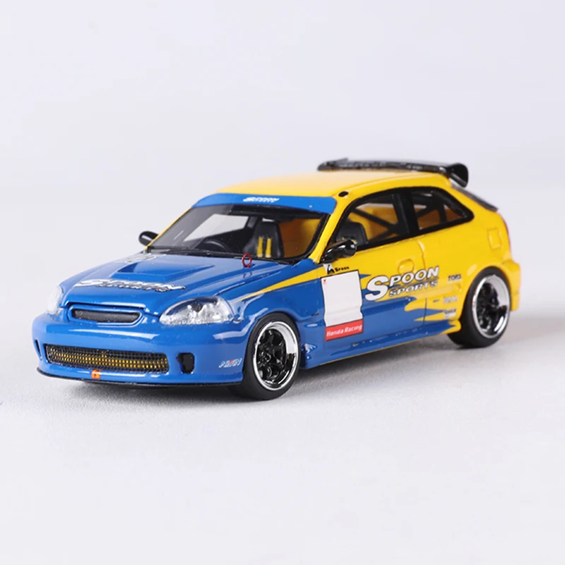 NA 1:64 EK9 Type R SPOON Resin Model Car  Can be opened The engine hood