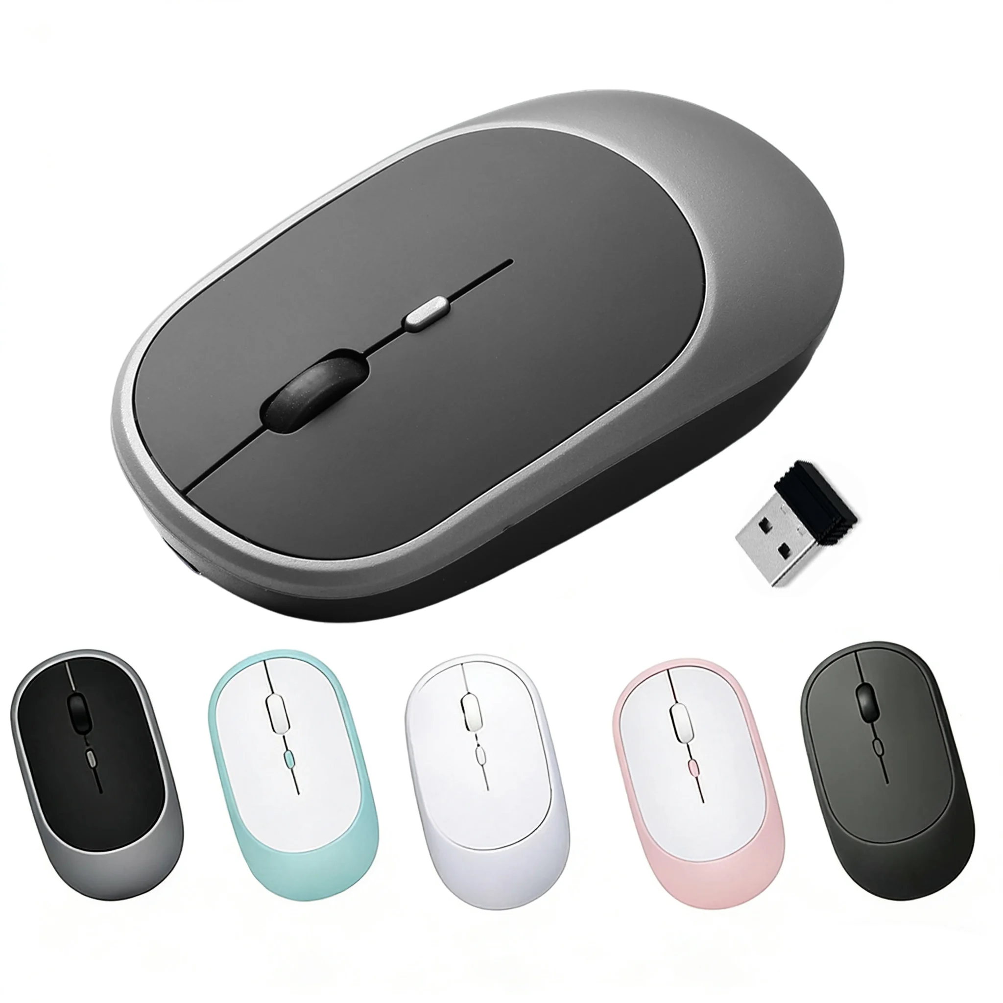 

Wireless Mouse Bluetooth-Compatible Mouse Ergonomic 1200DPI Mouse For MacBook Tablet Laptops Computer PC iPad 2.4Ghz Gaming Mice