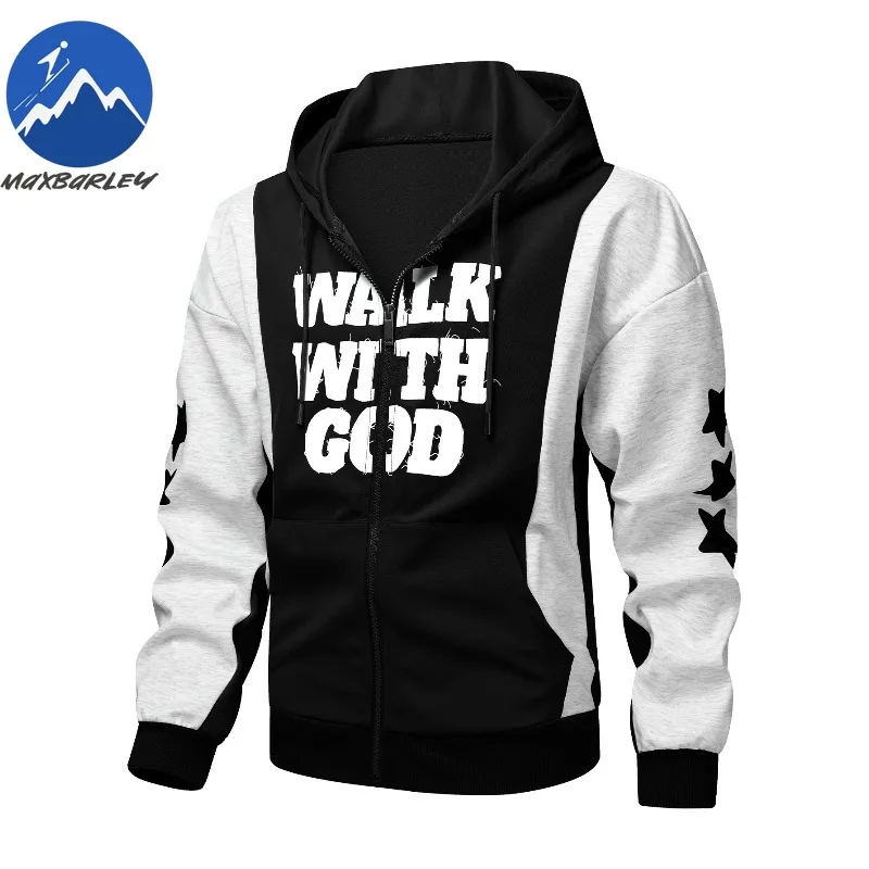 

Maxbarley 2026, осенняя новая куртка, мужская американская хип-хоп пальто с длинными рукавами и принтом, мужская молодежная толстовка высокого качества с большим карманом