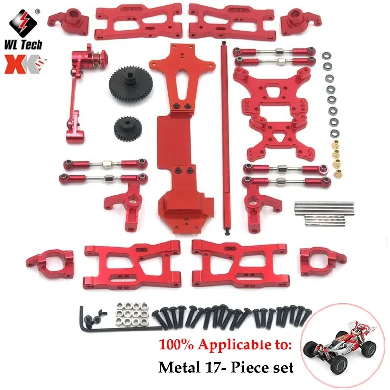 Wltoys-RC Car Parts Atualização, Metal Eixo de Transmissão, Pull Rod, Swing Braço Direção, 144010, 144002, 124017, 124019, 124018, 144001, 124007