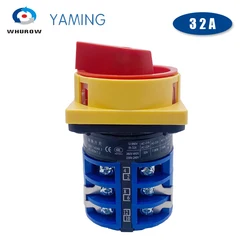LW26-32GS 5.5N/3 Motor Forward And Reverse Universal Transfer Selector 32A Three Phase OFF-ON Padlock Cam Switch
