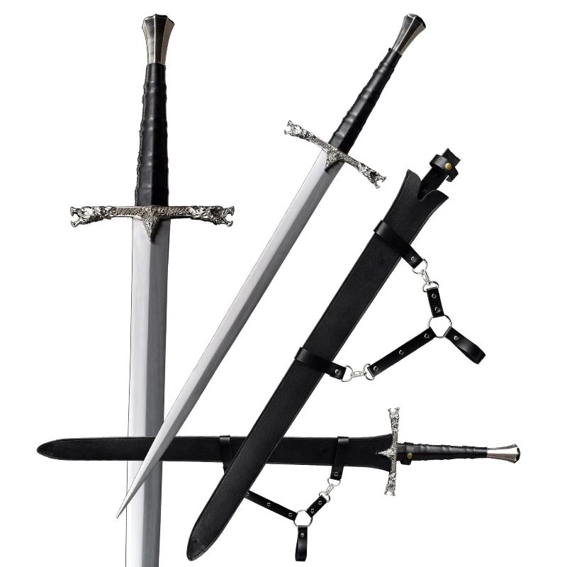 Home Decoration Sword,Ornament, Replica Medieval Sword European, The Eindride Lone Wolf Sword,Steel Blade, Real Steel Sword