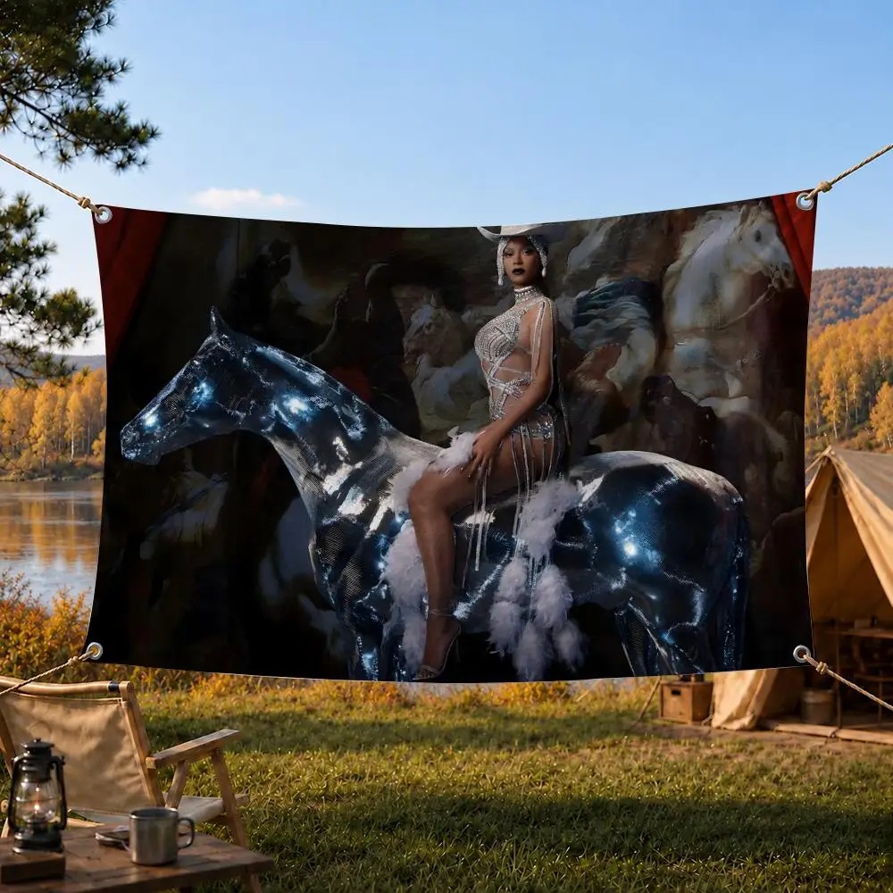Beyonce Pop R&B Music Diva Flags Home Yard & Garden Decor Banner - Indoor Outdoor Wall Hanging Flag