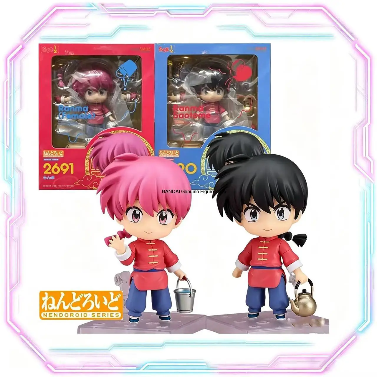 In Stock GSC Original Nendoroid 2690 2691 Ranma Saotome Ranma Femate Anime Action Figure Model Gift for Kid Foam Box Packaging