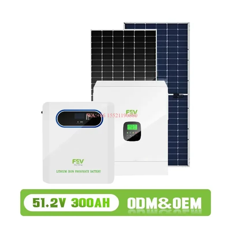 wmwmnu Cost-saving Hybrid Solar Power Kits Off-grid Compatible Equipped with Dedicated Storage Batteries for Home Energy