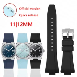 for Tissot PRX Strap T137.407/T137.410 Super Player Men Women Original Double Quick Release Silicone Rubber Watch Band 11mm 12mm