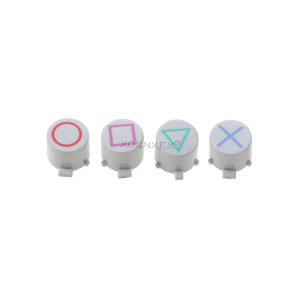 XOXNXEX 1Set plastic knop Voor PS4 Gamepad Controller Cirkel Vierkante Driehoek ABXY X Knop Reparatie Deel Vervanging