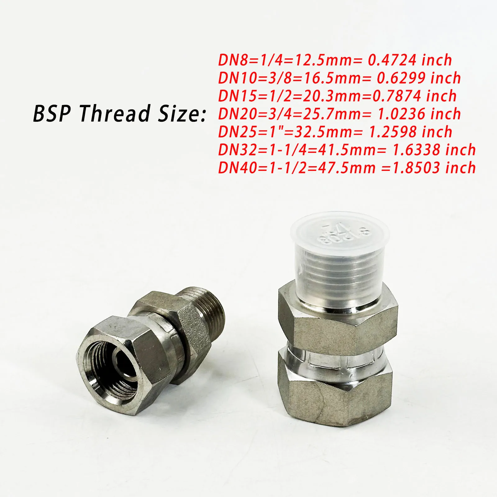 British BSP Thread Hydraulic Fittings 60 Degree Cone 1/4 3/8 1-1/4 1-1/2 1/2 3/4 5/8 1