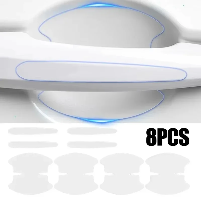 Car Door Bowl Handle Invisible Protective Sticker Anti-collision Scratch-resistant Protection Clear Strip Stickers Car Decals