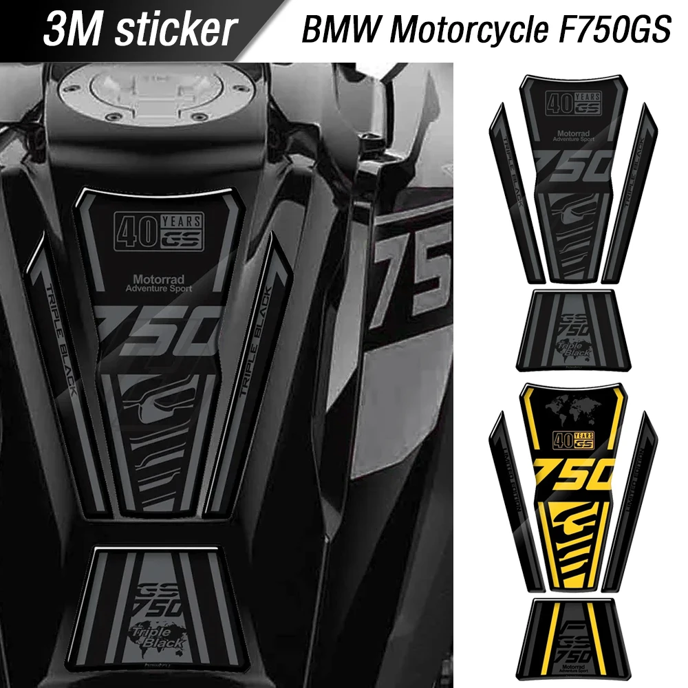 

Suitable for 40 Year Triple Black Edition of BMW Motorcycle F750GS 3D Resin Modified Fuel Tank Pad Protection Decoration Sticker