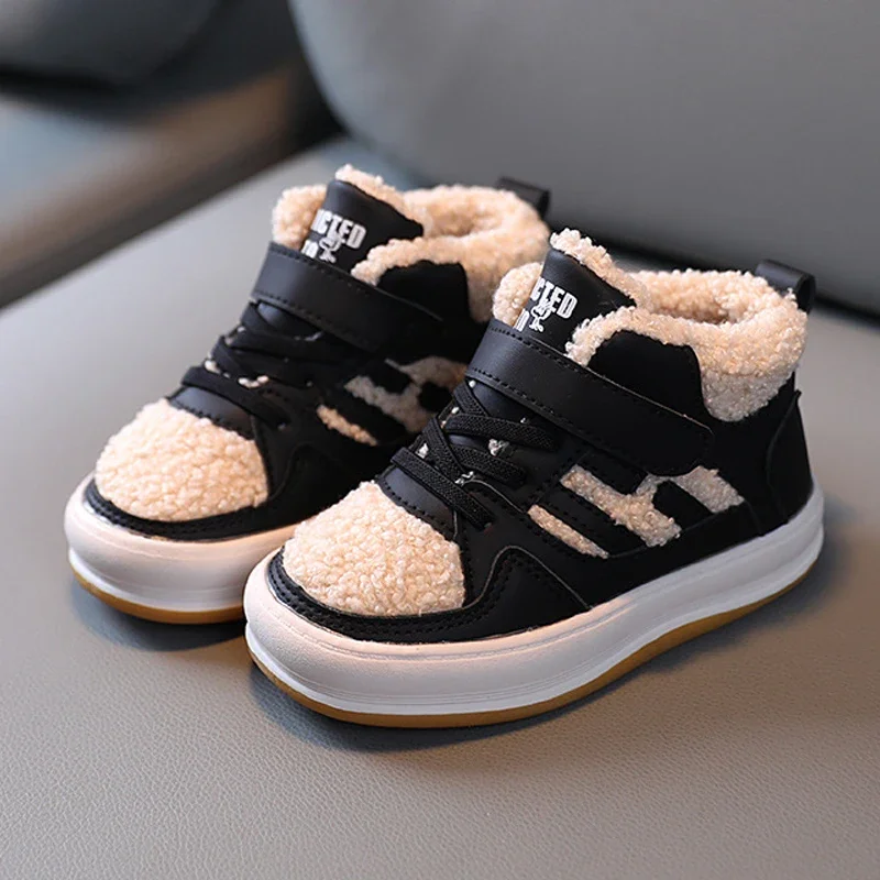 

Children's New Snow Boots Boys Winter Outdoor Sneakers Baby Girls Plus Cashmere Warm Booties Non-slip Kids Casual Shoes 1-8Years