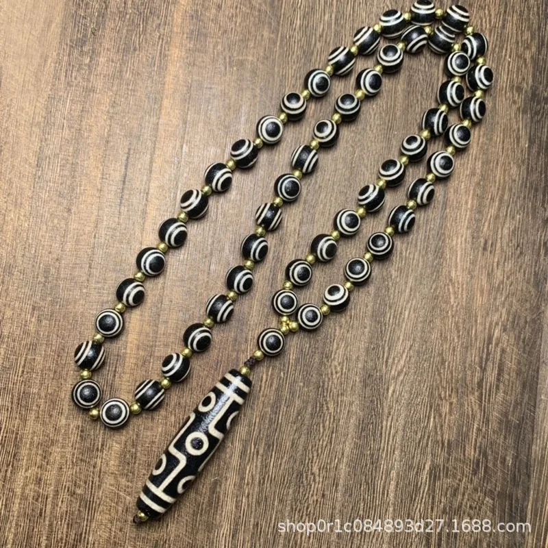 

Tibetan Weathering Coated Pulp Tibet Beads Dn's and Women's Sweater Chain Necklace