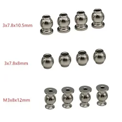 HR Steel Chrome Pivot Ball 3x8x12mm 3x7.8x10.5mm 3x7.8x8mm for Arrma Karton Senton Outcast Talion Limitless Mojave