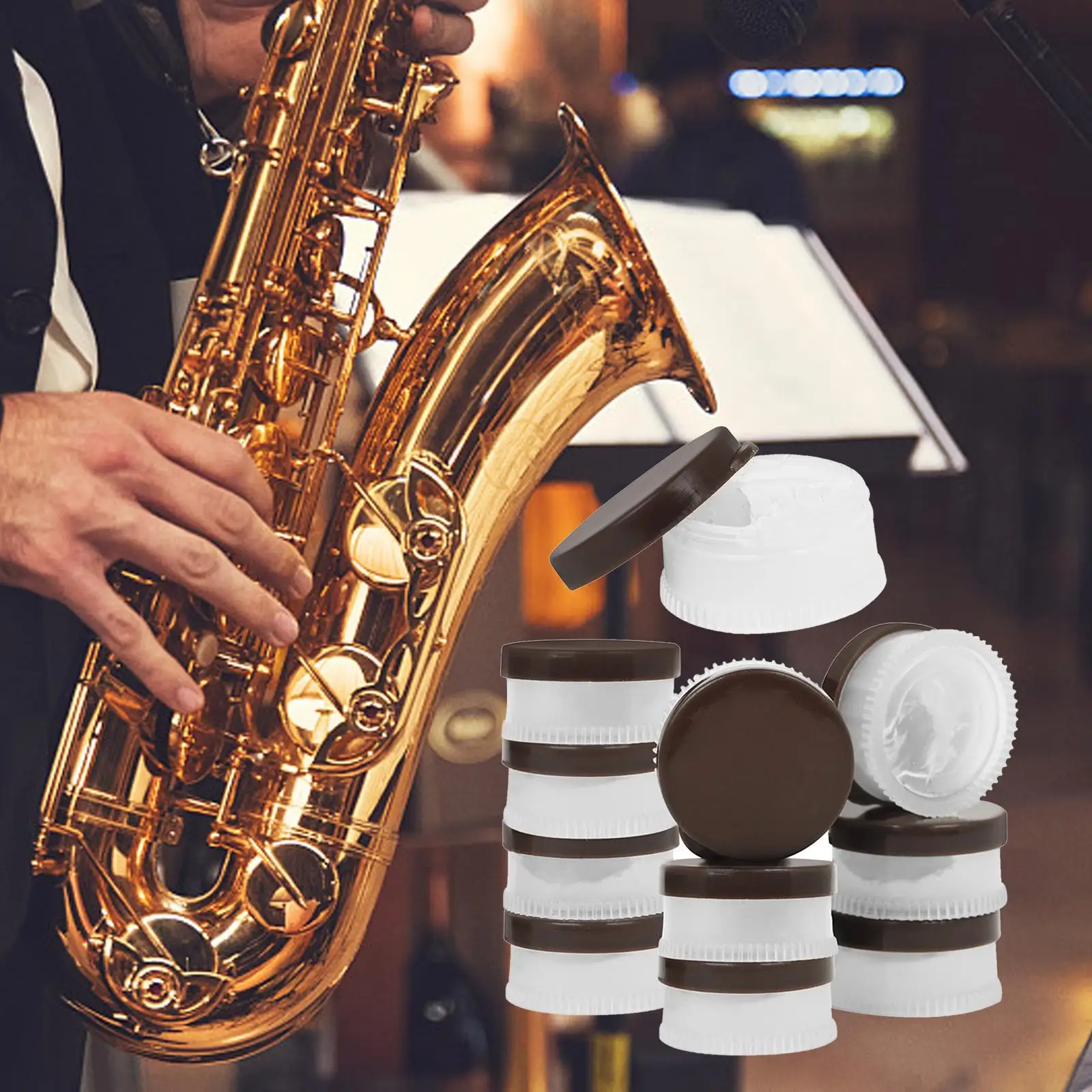 10x شحم الفلين الساكسفون شحم زيت احترافي لملحقات تنظيف آلات النفخ الخشبية المزمار #1