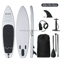 Placa SUP OEM 2025 totalmente redonda preta laranja inflável Stand Up Paddle Board Body Board para águas do oceano