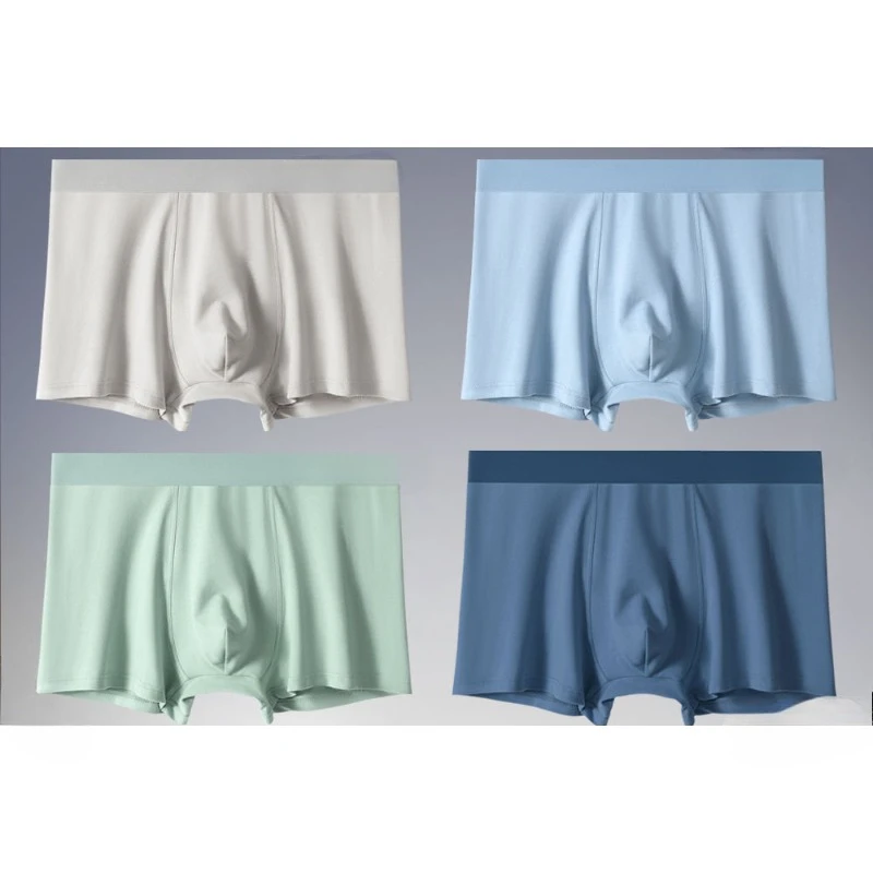 Cotton Men Underwear Breathable Loose Moxa Anti-bacterial Non-card File Large Size Square Boxer Shorts Pants Sexy Cotton Crotch