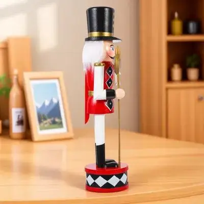 

Wooden Nutcracker Soldier Christmas Decor Desktop Ornament Xmas Party Supplies Traditional Holiday Nutcracker Figure Indoor