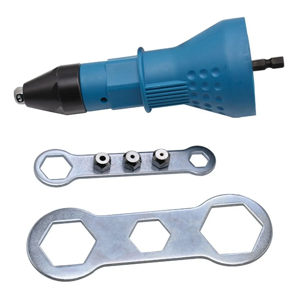 Electric Riveter Rivet Gun Riveting Tool Cordless Drill Riveter Cordless Riveting Drill Adaptor Nut Manual Riveter Rivnut Tool