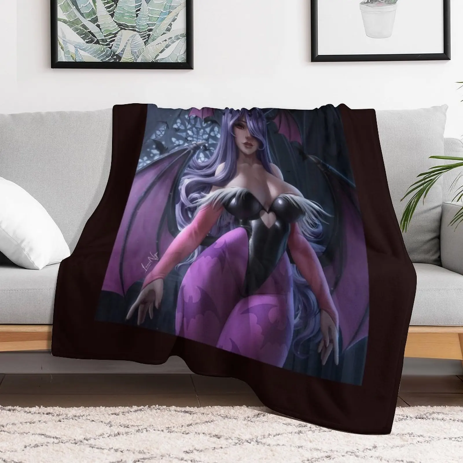 Morrigan Aensland Throw Blanket