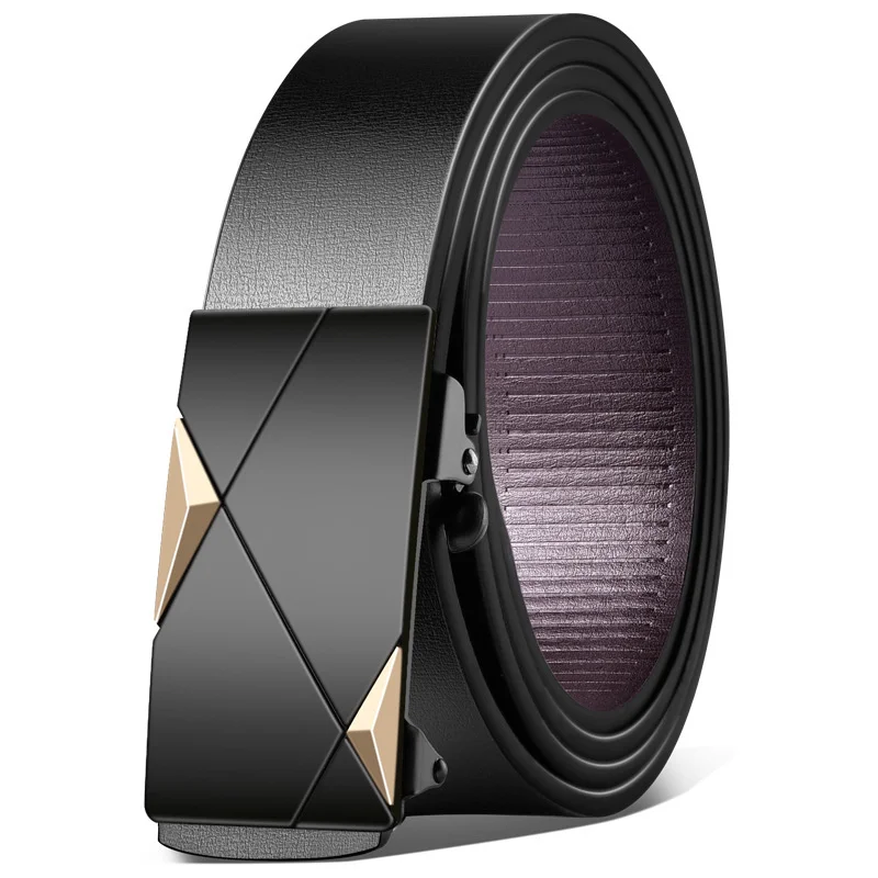 110/120/130 cm Herren-PU-Ledergürtel, modische Gürtel für den Alltag, Freizeit, Party, Festival, Arbeit, Business, automatische Schnalle