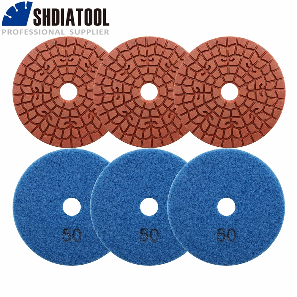 SHDIATOOL 6pcs #50 Diamond Polishing Pad 4\