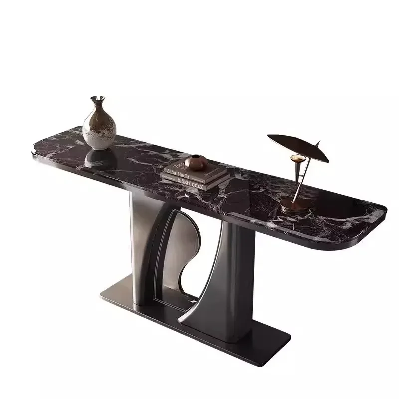 

Light luxury living room entrance hall entrance table, natural luxury stone, microcrystalline stone, entrance table