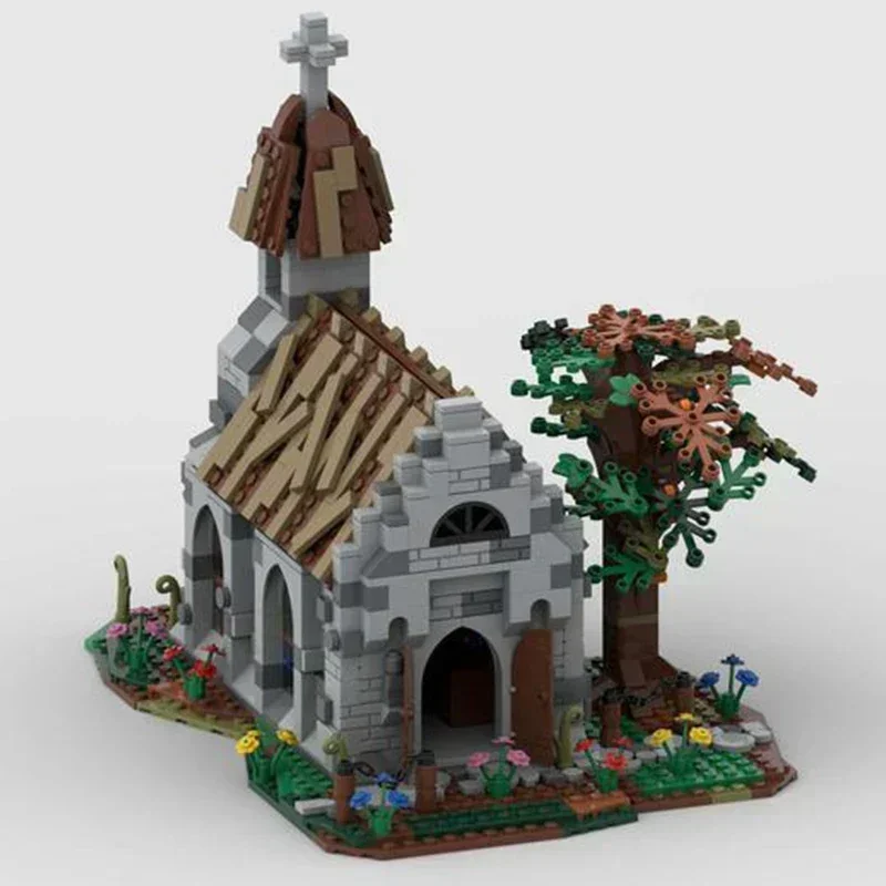 Modello centrale Moc Mattoni da costruzione King's Grave e Village Church Technology Blocchi modulari Regalo Giocattoli di Natale Set fai da te Assemblaggio