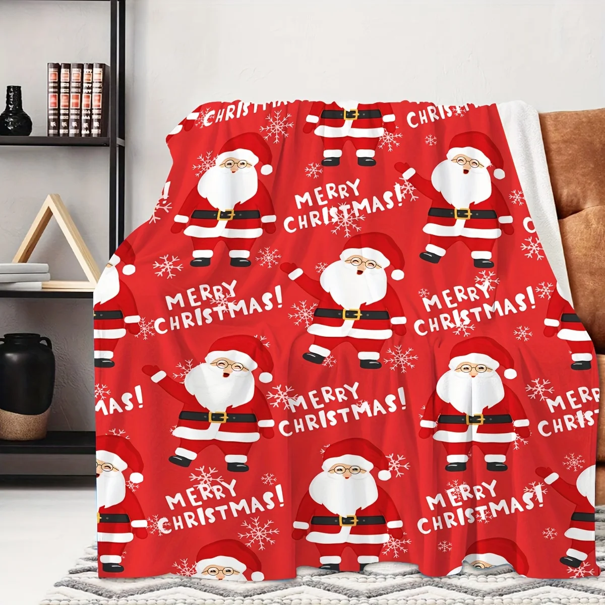 بطانية مريحة لعيد الميلاد سانتا كلوز - ناعمة ودافئة ومتعددة الاستخدامات للأريكة والسرير والمكتب والسفر - هدية مثالية لجميع المواسم #1