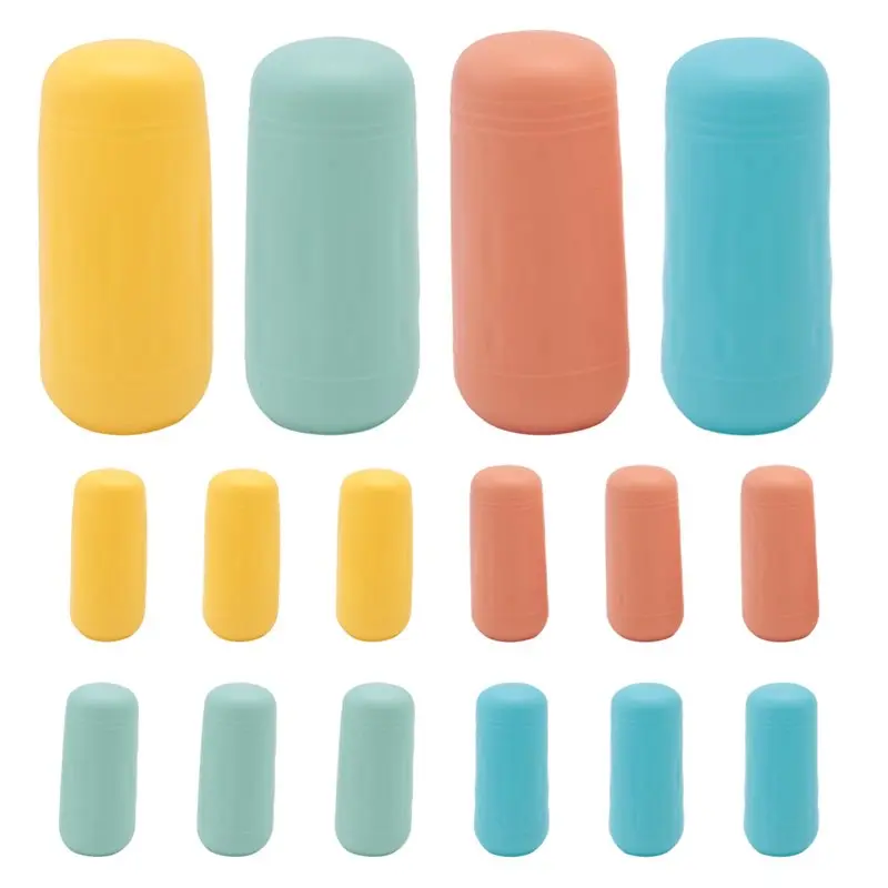 [HOT!A34R】 16Pcs Silicone Bottle Covers,Travel Essential For Women, Luggage Travel Size Toiletries,Elastic Sleeve For Leak Proof