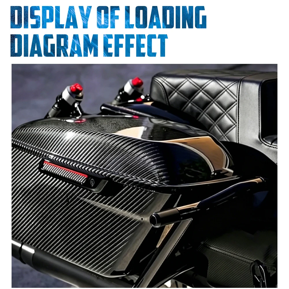 Motorcycle Hard Saddlebags Side Luggage Box With Lids For Harley Touring 2014-2023 Electra Street Road Glide FLTRX Saddle Bags