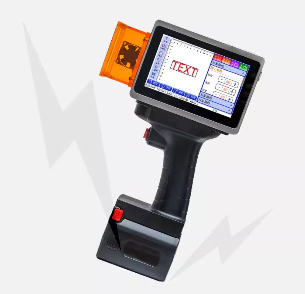 Lithium battery touch screen Laser marking machine Production date barcode QR code logo image laser printer engraving machine