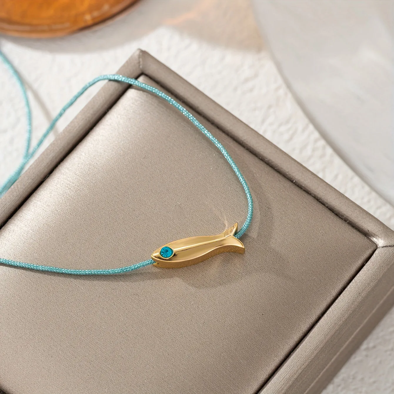 Cute Blue Fish Anklets Women Girls Bohemian Style Gold Color Animal Handmade Red Rope Adjustable Foot Chain Jewelry Accessories image 4